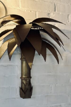 Palm wandlamp brass