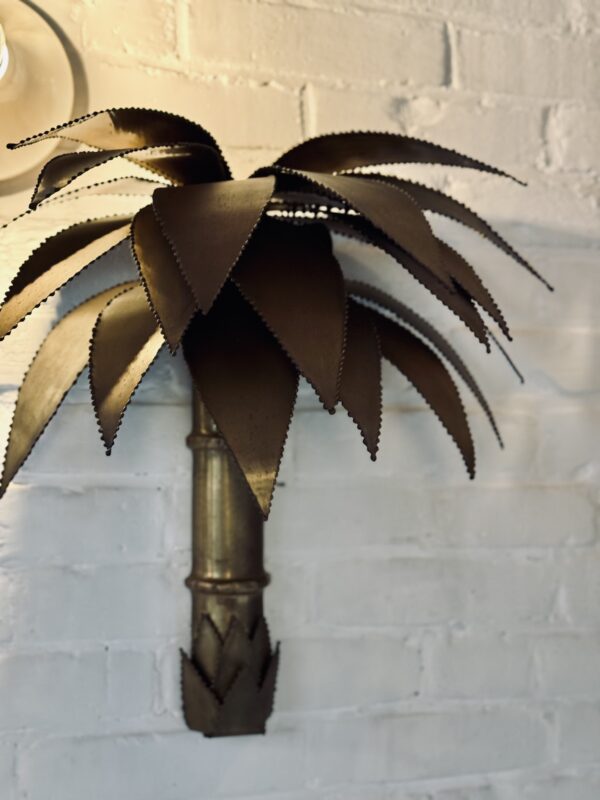 Palm wandlamp brass